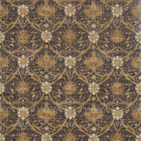 Morris & Co Montreal Charcoal/Mustard Fabric