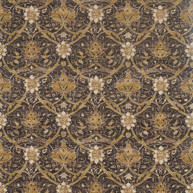Morris & Co Montreal Charcoal/Mustard Fabric