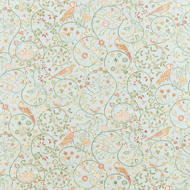 Morris & Co Newill Grey Blue Fabric