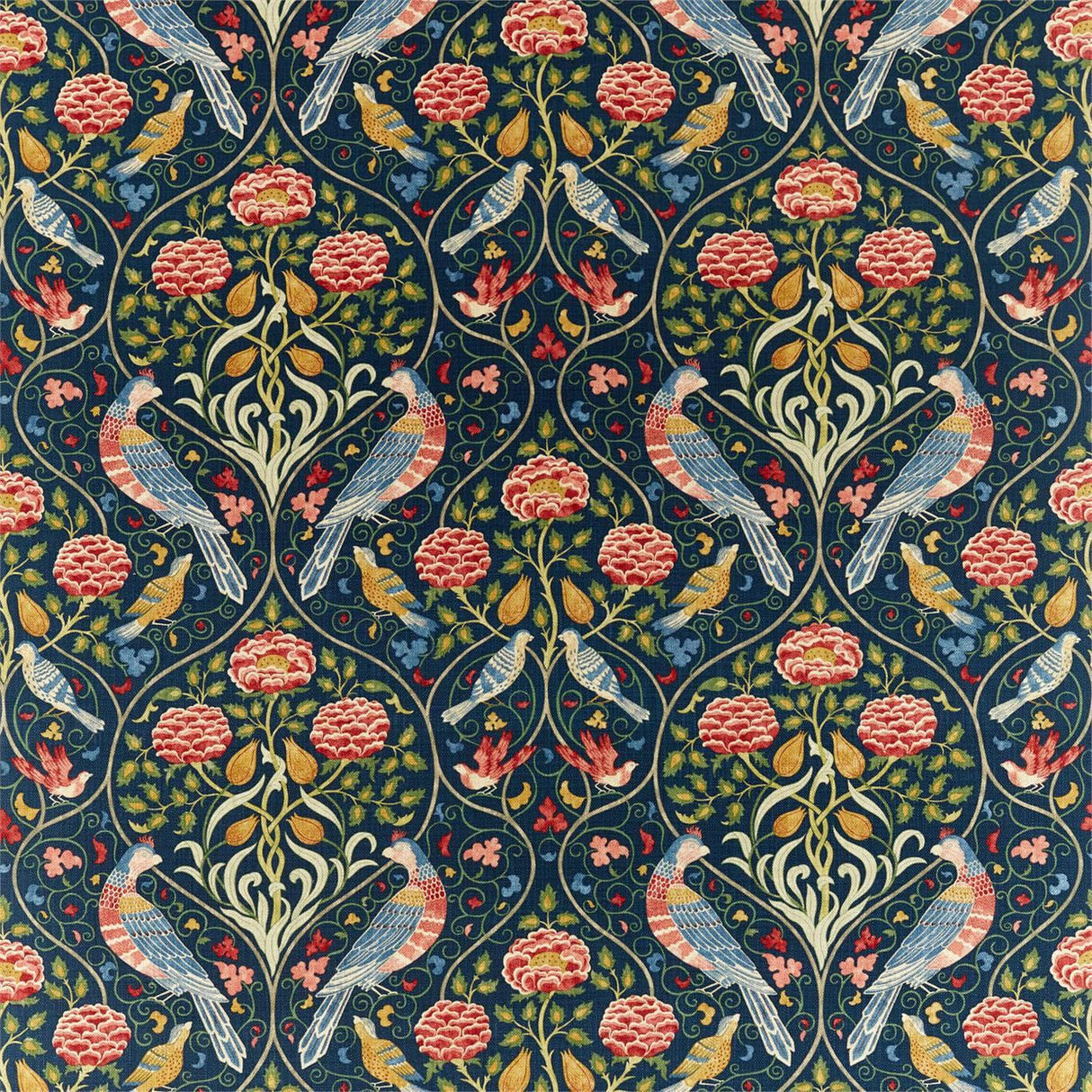 Morris & Co Seasons By May Indigo Fabric