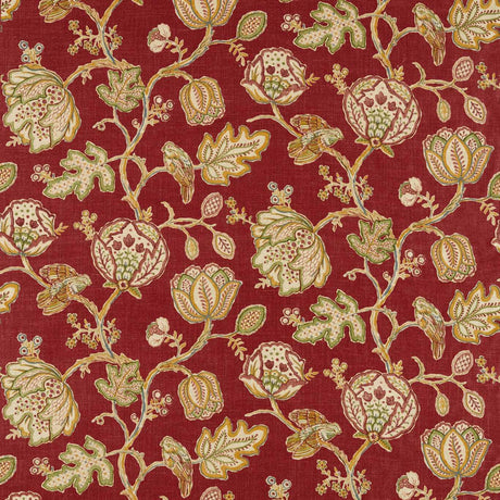 Morris & Co Theodosia Red Fabric