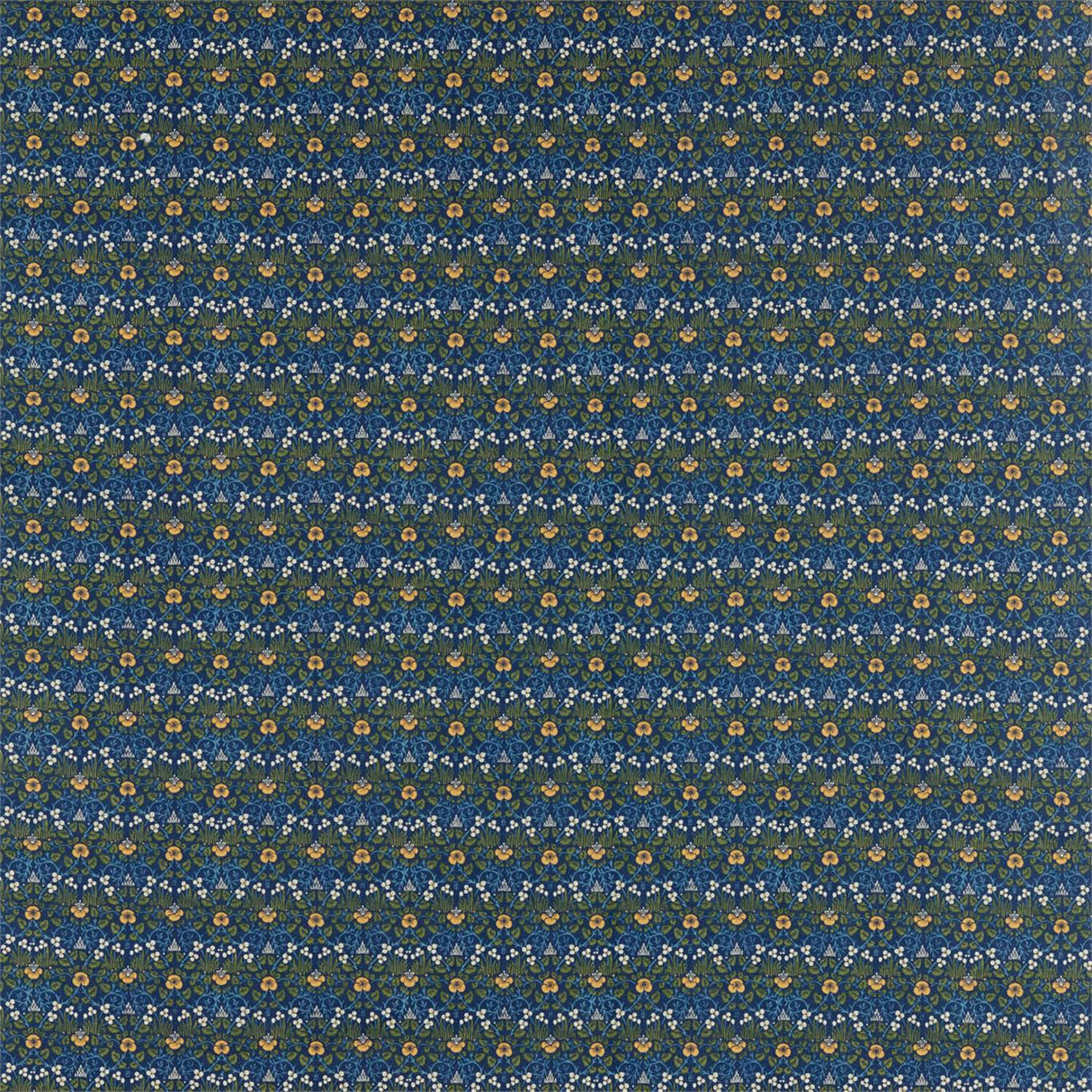 Morris & Co Eye Bright Indigo Fabric