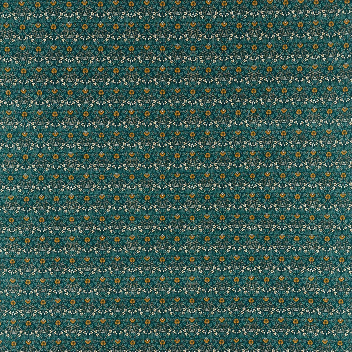 Morris & Co Eye Bright Teal Fabric