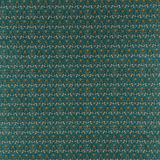 Morris & Co Eye Bright Teal Fabric
