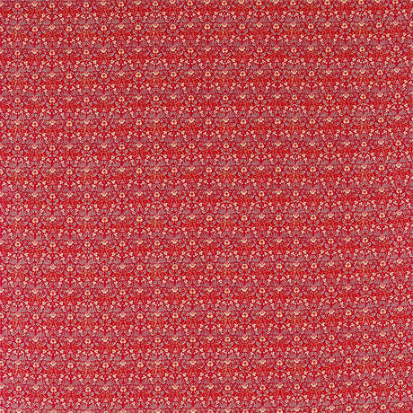 Morris & Co Eye Bright Red Fabric