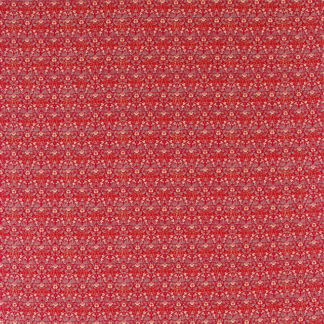 Morris & Co Eye Bright Red Fabric