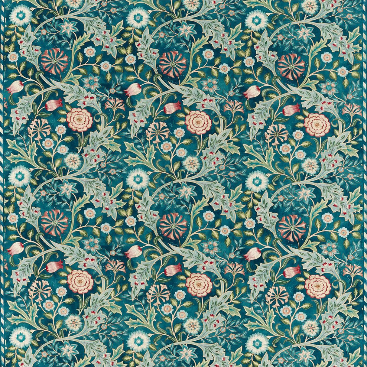 Morris & Co Wilhelmina Teal Fabric