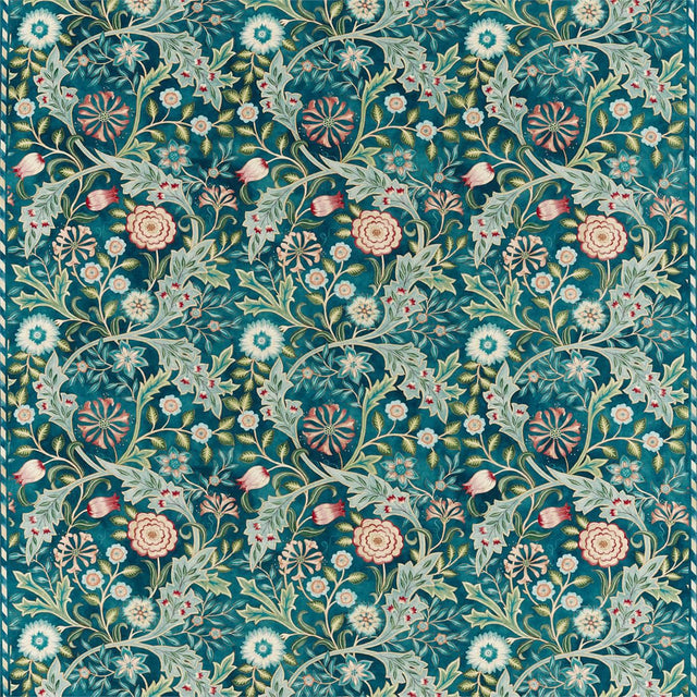 Morris & Co Wilhelmina Teal Fabric