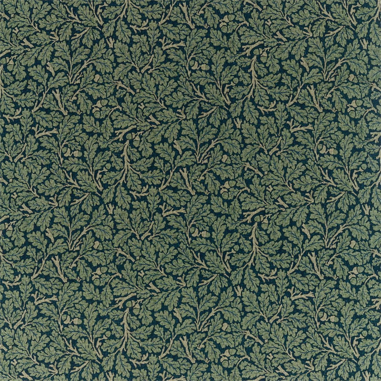 Morris & Co Oak Teal/Slate Fabric