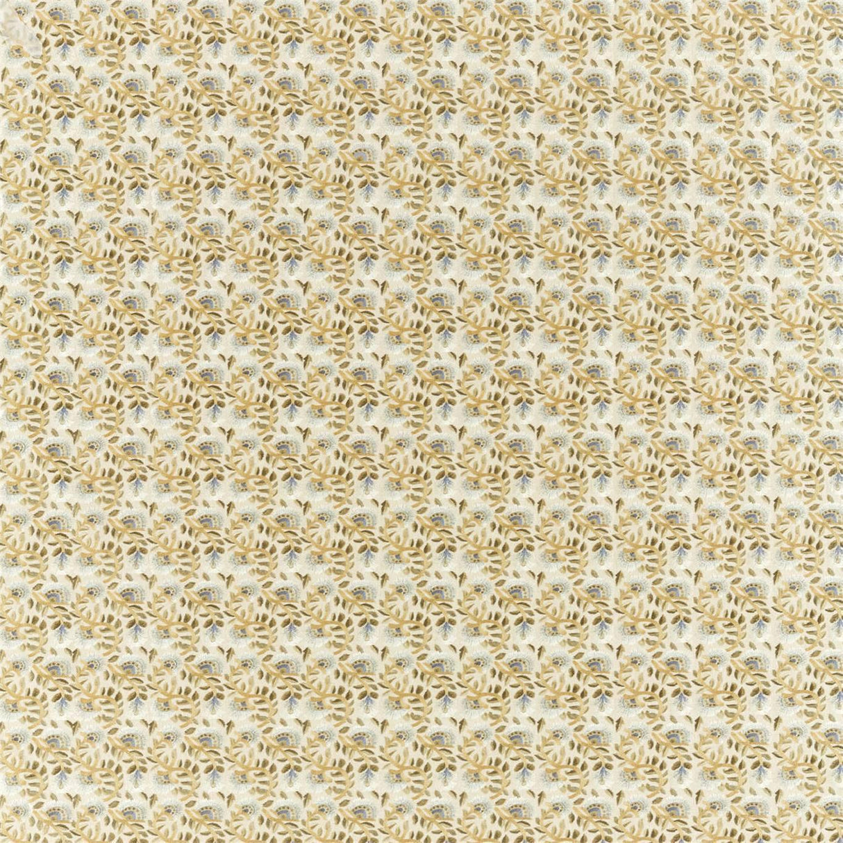 Morris & Co Wardle Embroidery Bayleaf / Manilla Fabric