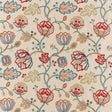 Morris & Co Theodosia Embroidery Wine/Indigo Fabric