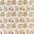 Morris & Co Newill Embroidery Antique/Carmine Fabric