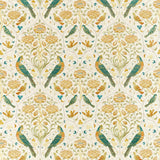 Morris & Co Seasons By May Embroidery Sea Glass/ Brick Fabric