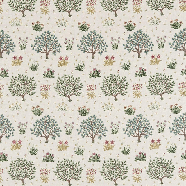 Morris & Co Orchard Bayleaf/Rose Fabric
