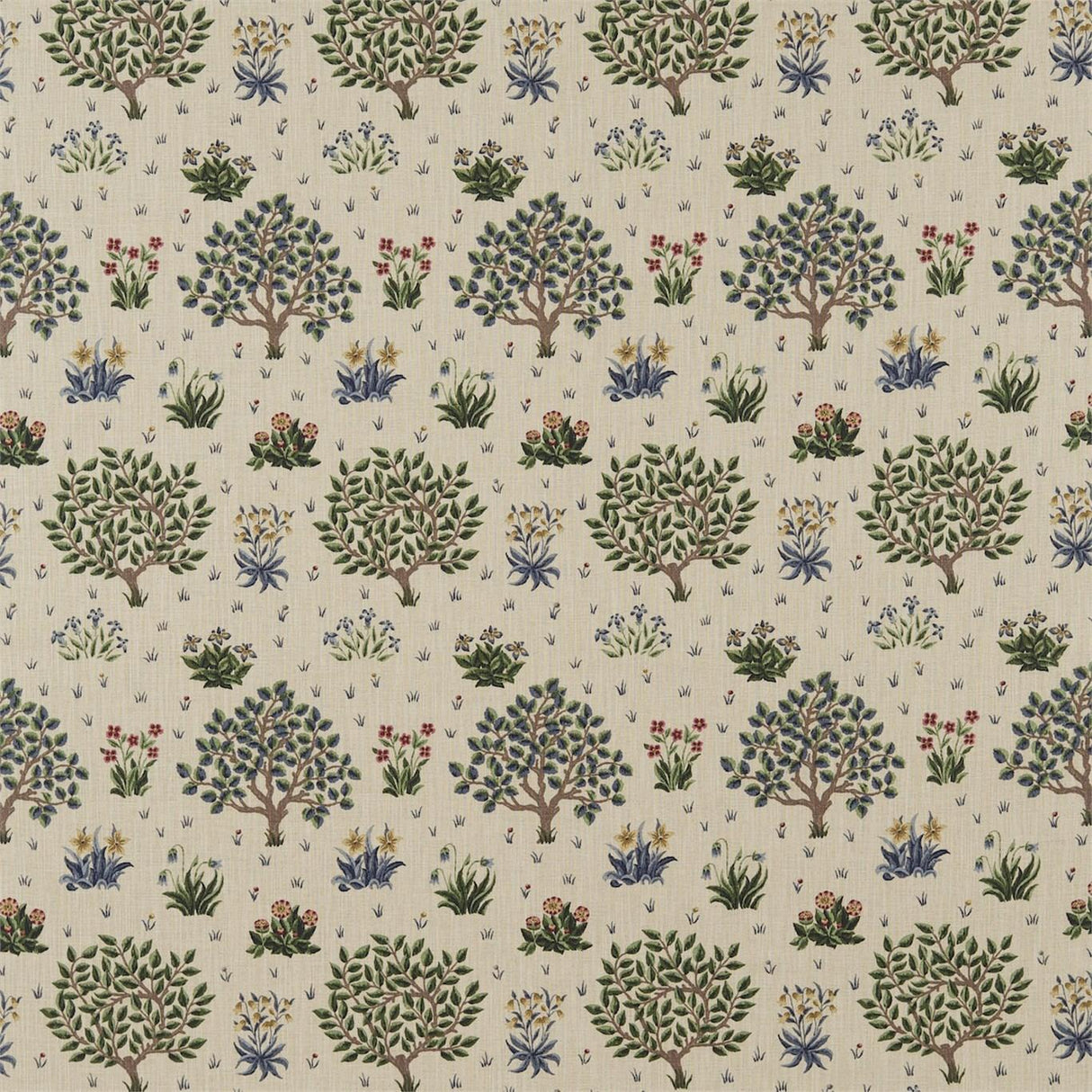 Morris & Co Orchard Forest/Indigo Fabric