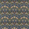 Morris & Co Strawberry Thief Indigo/Mineral Fabric