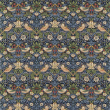 Morris & Co Strawberry Thief Indigo/Mineral Fabric