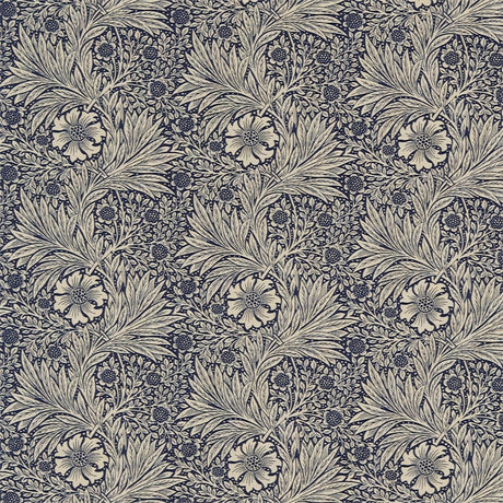 Morris & Co Marigold Indigo/Linen Fabric