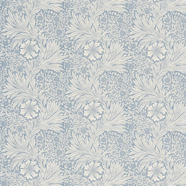 Morris & Co Marigold Blue/Ivory Fabric