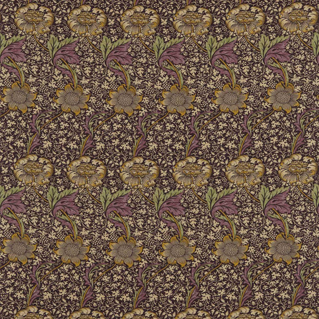 Morris & Co Kennet Grape/Gold Fabric