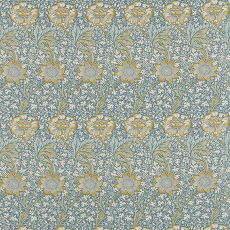 Morris & Co Kennet Sea Blue/Lichen Fabric