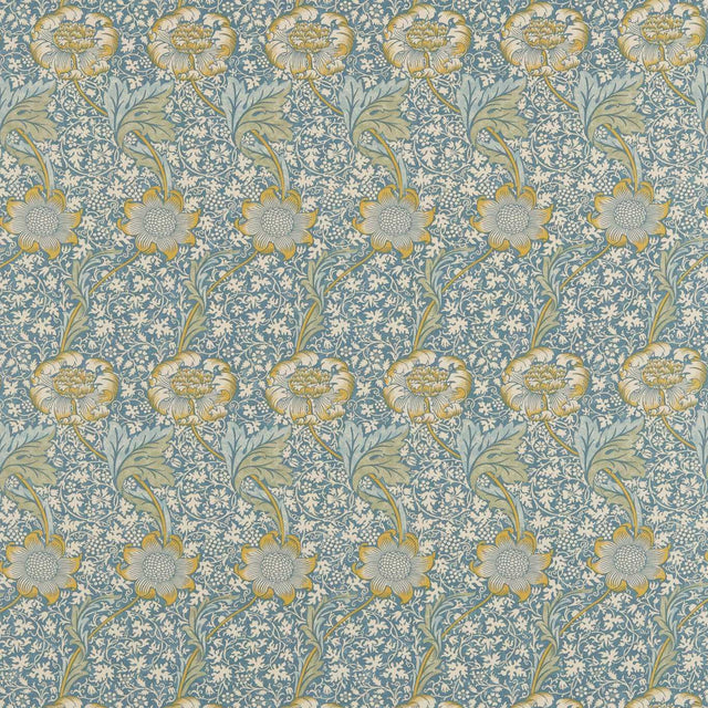Morris & Co Kennet Sea Blue/Lichen Fabric
