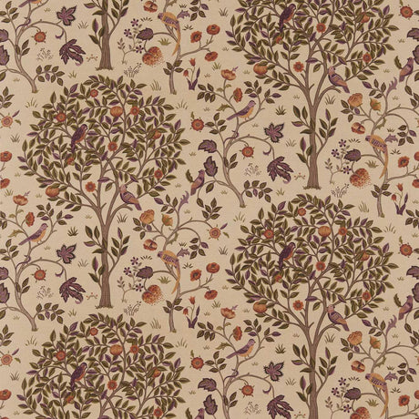 Morris & Co Kelmscott Tree Mulberry/Russet Fabric