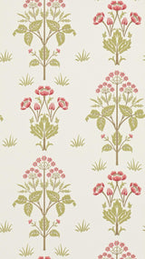Morris & co Meadow Street Rose/Olive Wallpaper