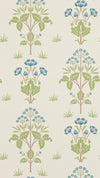 Morris & Co Meadow Street Cornflower/Leaf Wallpaper
