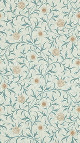 Morris & co Scroll Loden/Slate Wallpaper