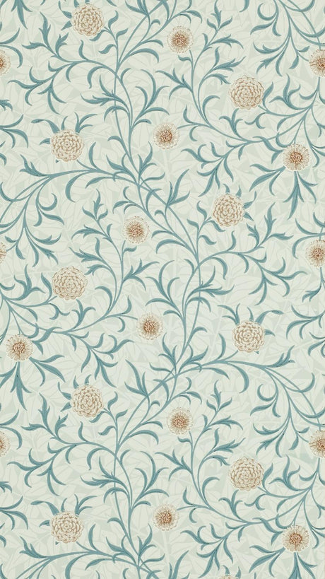 Morris & co Scroll Loden/Slate Wallpaper