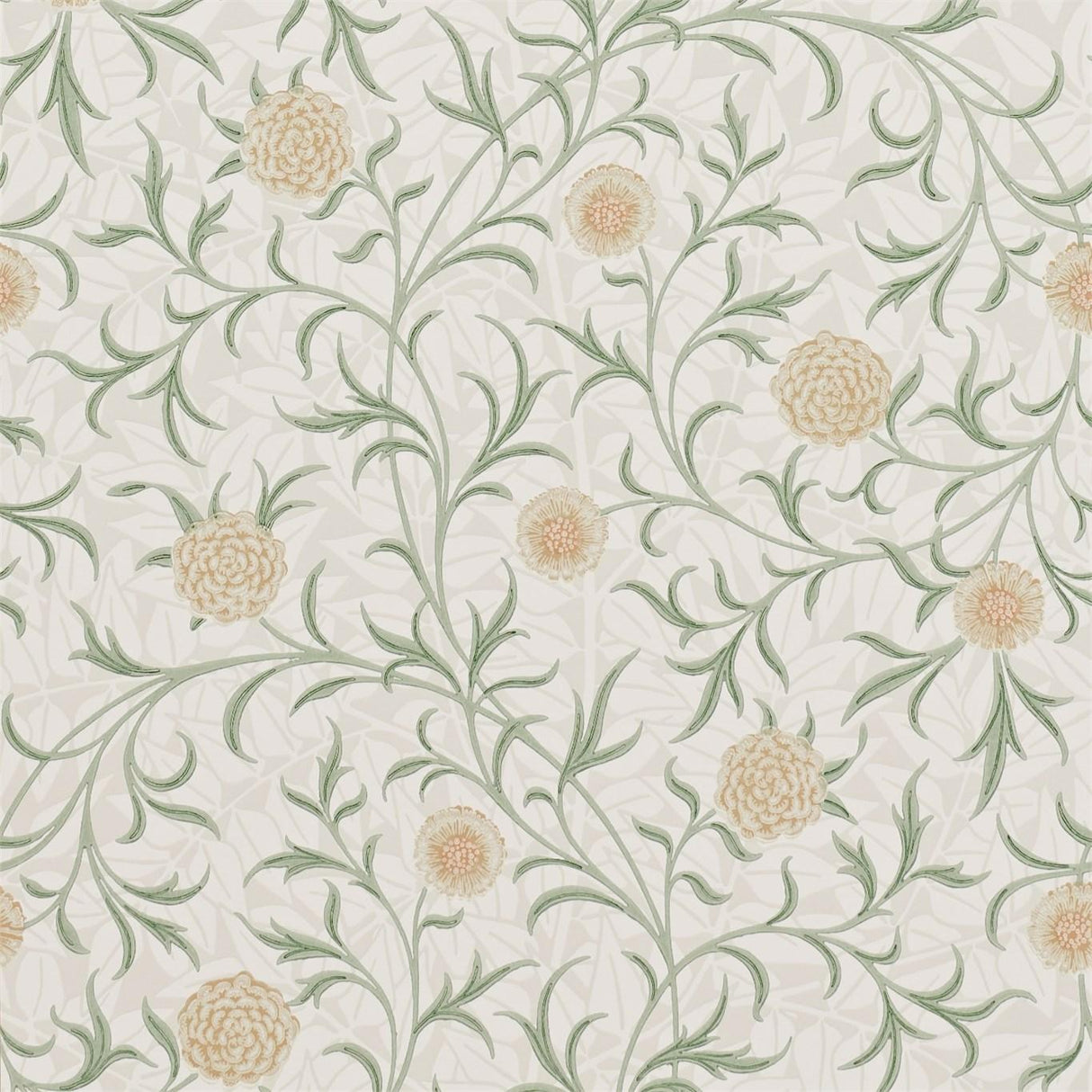 Morris & Co Scroll Thyme/Pear Wallpaper