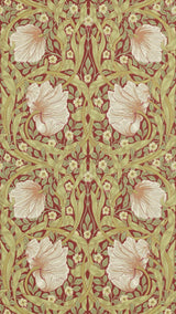 Morris & co Pimpernel Brick/Olive Wallpaper