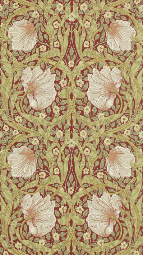 Morris & co Pimpernel Brick/Olive Wallpaper