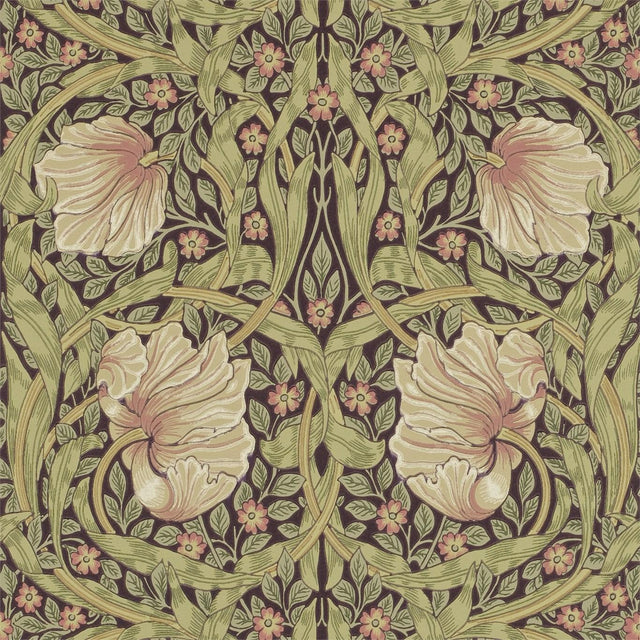 Morris & Co Pimpernel Bullrush/Russet Wallpaper