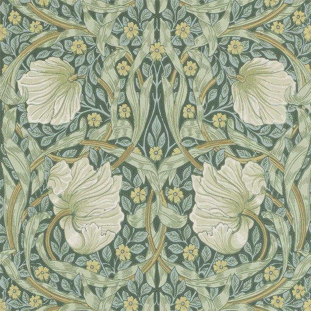 Morris & Co Pimpernel Privet/Slate Wallpaper