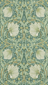 Morris & co Pimpernel Privet/Slate Wallpaper