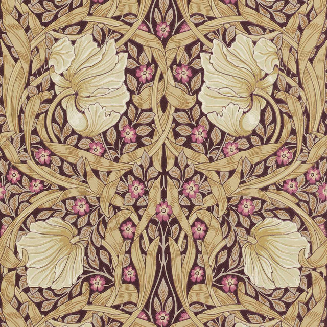 Morris & Co Pimpernel Fig/Sisal Wallpaper