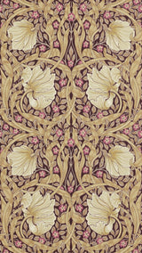 Morris & co Pimpernel Fig/Sisal Wallpaper