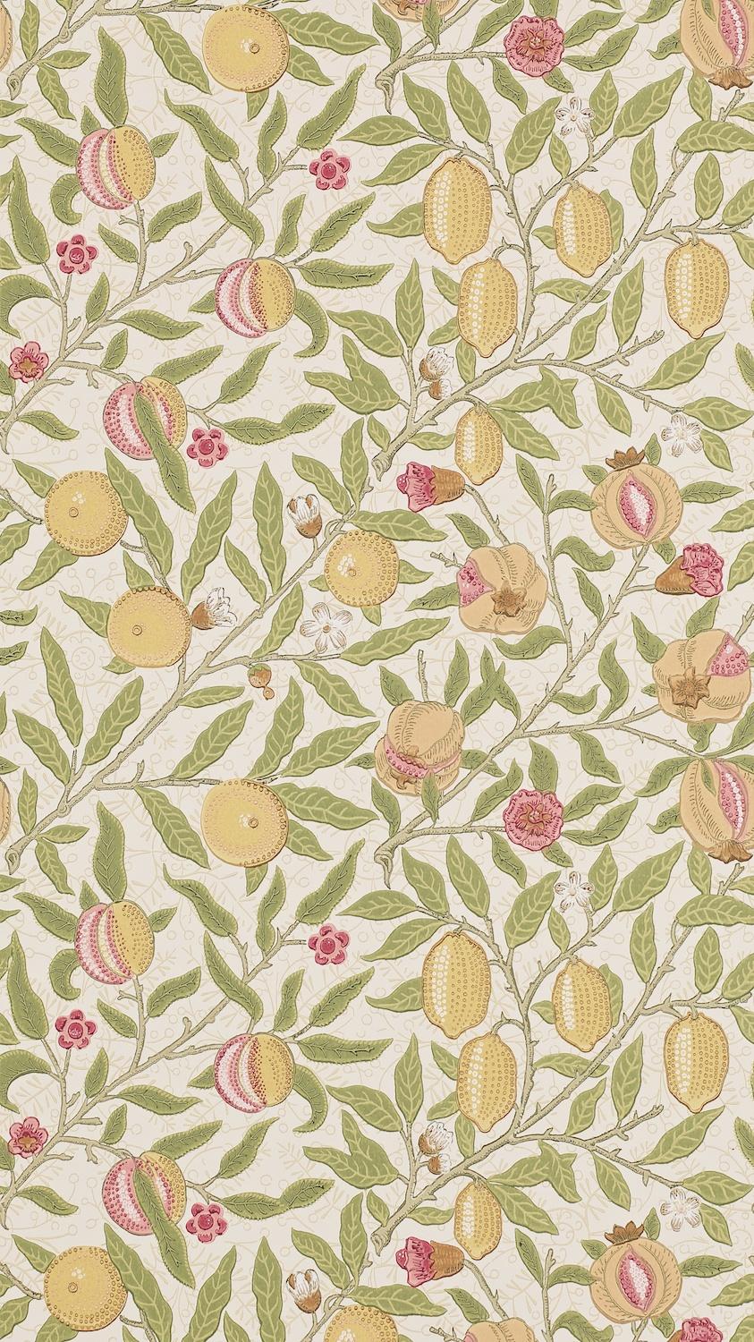 Morris & co Fruit Limestone/Artichoke Wallpaper