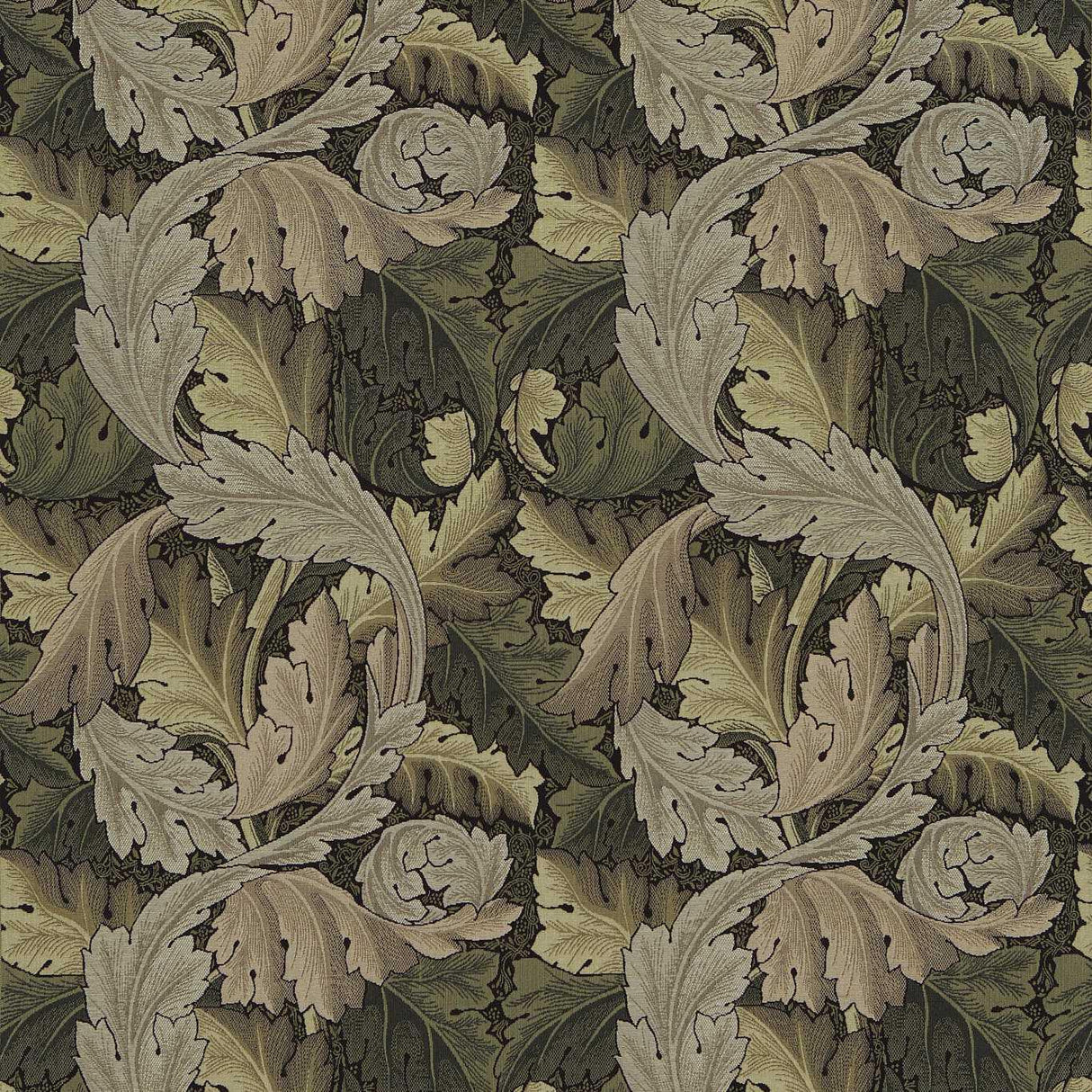 Morris & Co Acanthus Tapestry Forest/Hemp Fabric