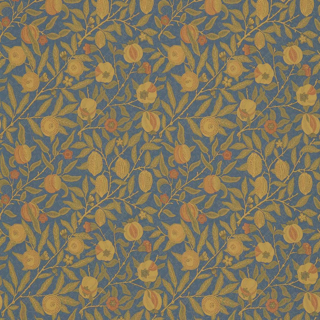 Morris & Co Fruit Blue/Thyme Fabric