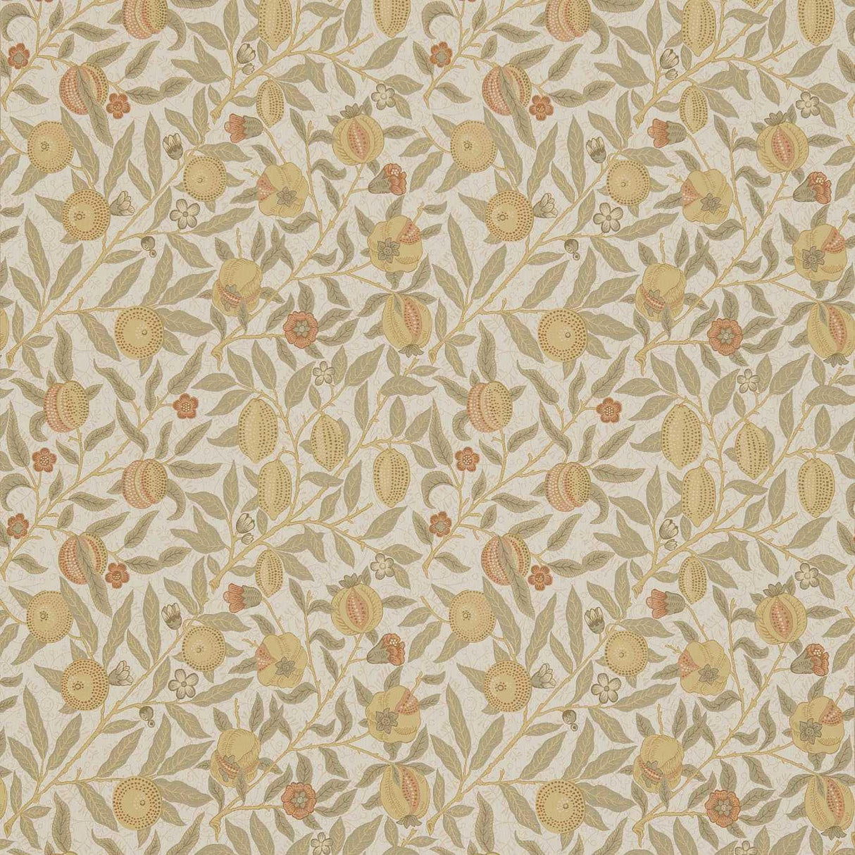 Morris & Co Fruit Parchment/Bayleaf Fabric