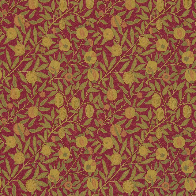 Morris & Co Fruit Crimson/Thyme Fabric