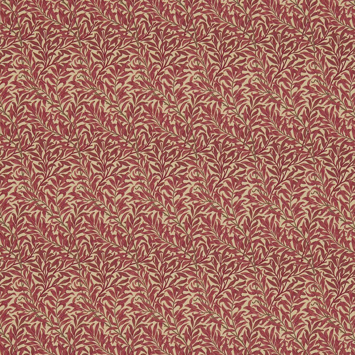 Morris & Co Willow Bough Crimson/Manilla Fabric
