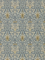 Morris & co Snakeshead Indigo/Cumin Wallpaper