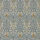 Morris & Co Snakeshead Indigo/Cumin Wallpaper