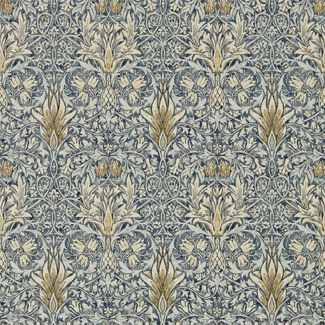 Morris & Co Snakeshead Indigo/Cumin Wallpaper