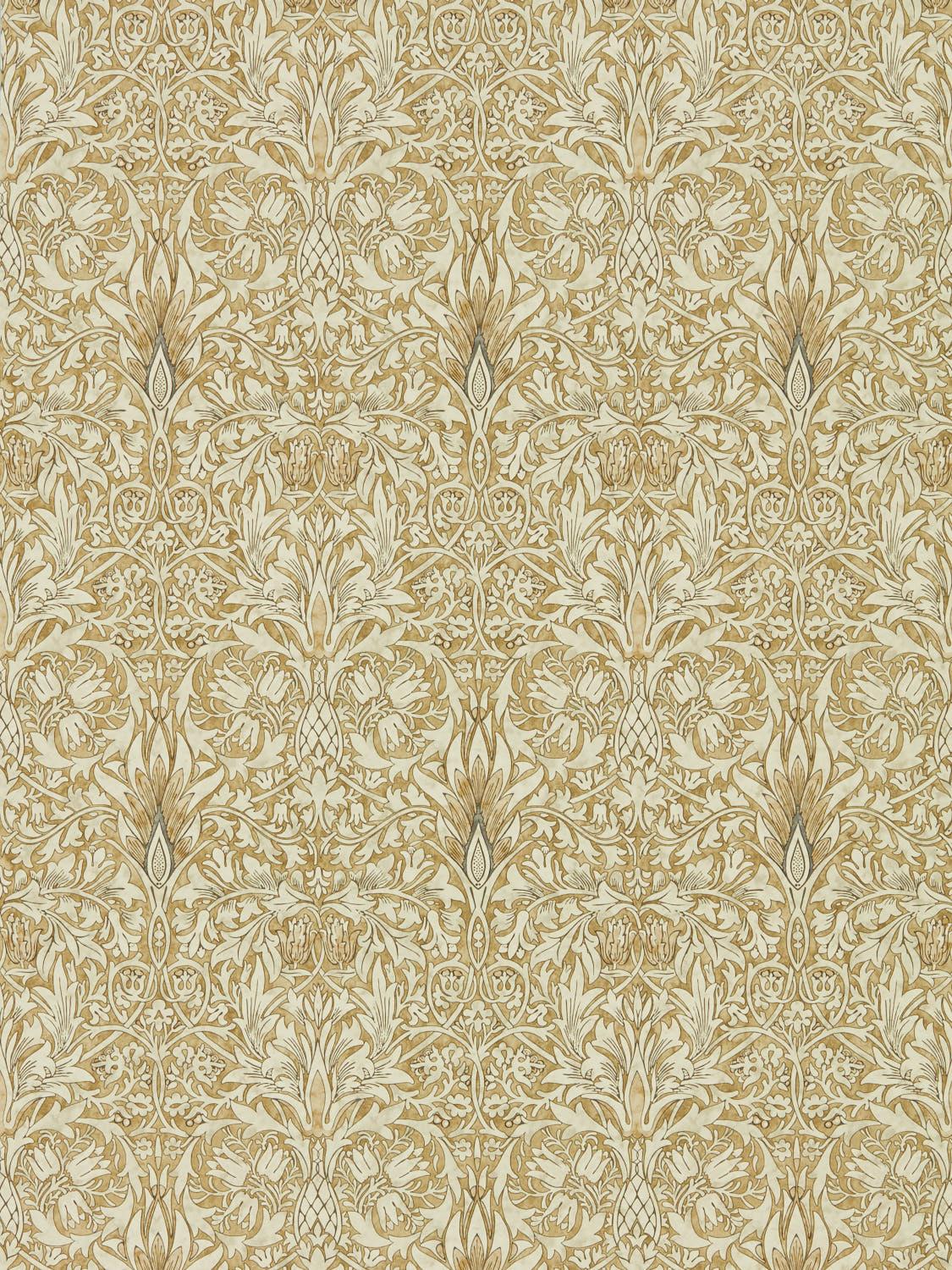 Morris & co Snakeshead Gold/Linen Wallpaper