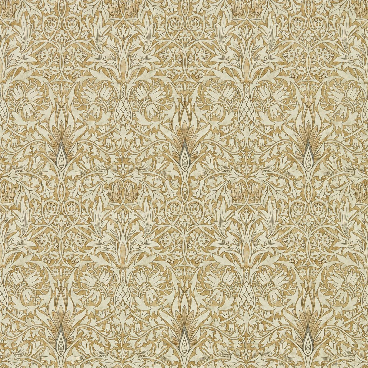 Morris & Co Snakeshead Gold/Linen Wallpaper
